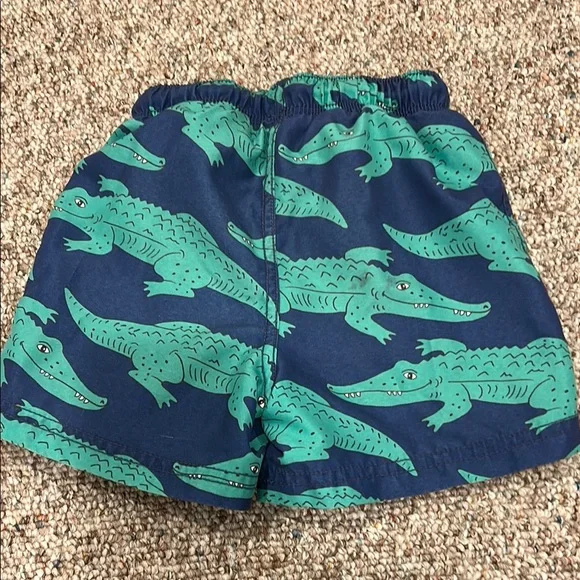 Mini Boden Boys Tropical Swim Shorts Trio - Sharks, Crocodiles & Parrots - Picture 9 of 13